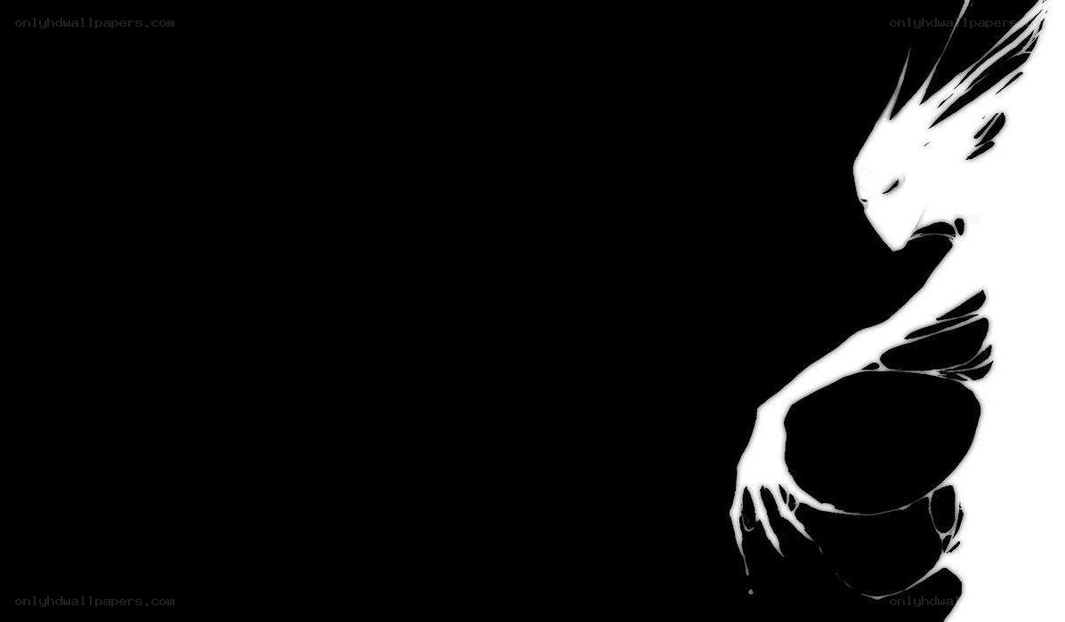 white silhouette on black