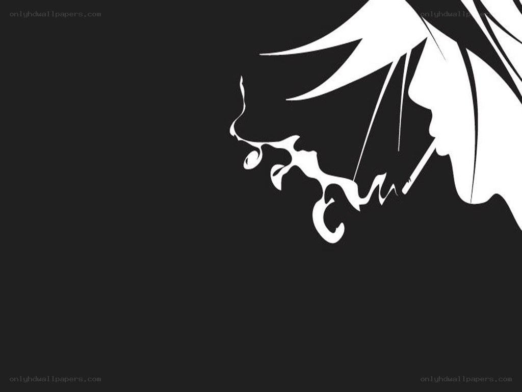 white silhouette on black