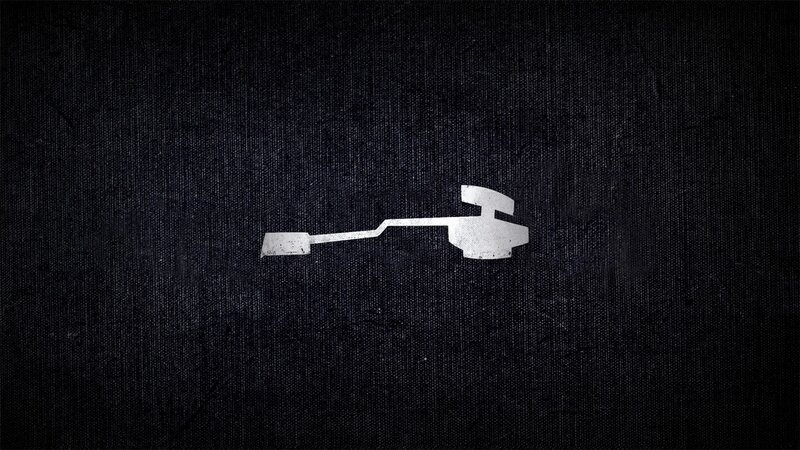 white silhouette on dark background