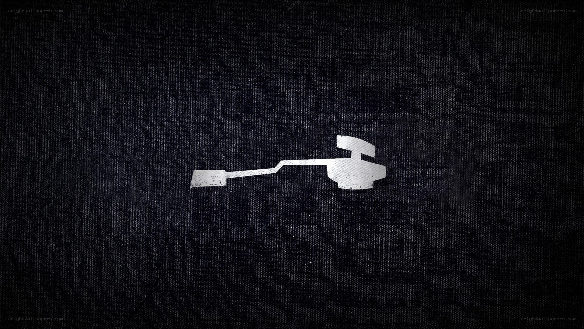 white silhouette on dark background