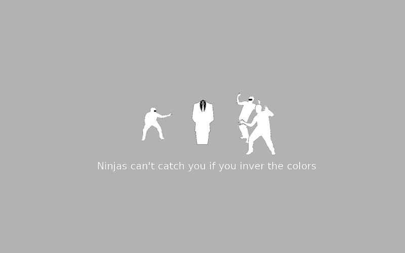 White Silhouettes on Gray