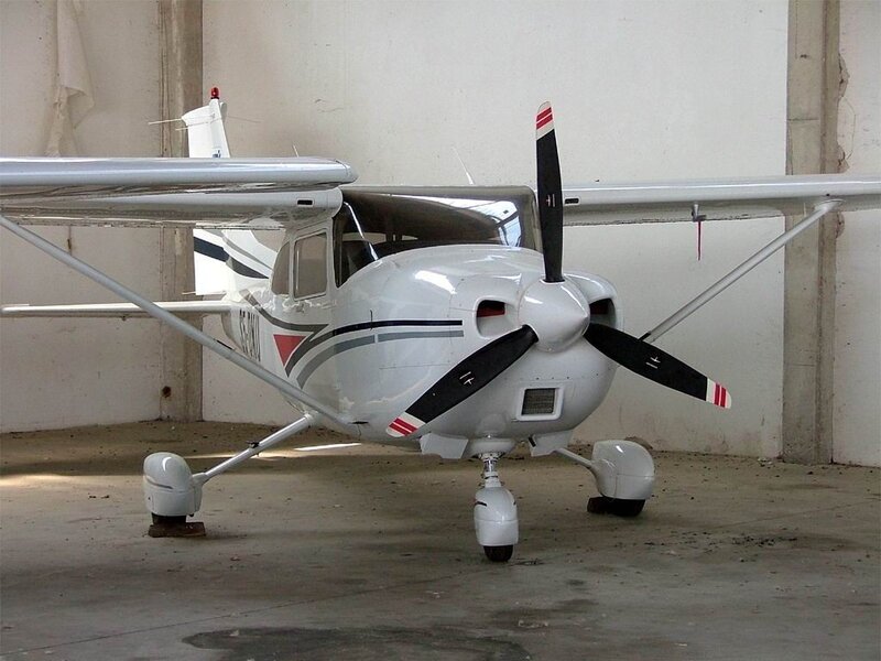 white single-engine airplane