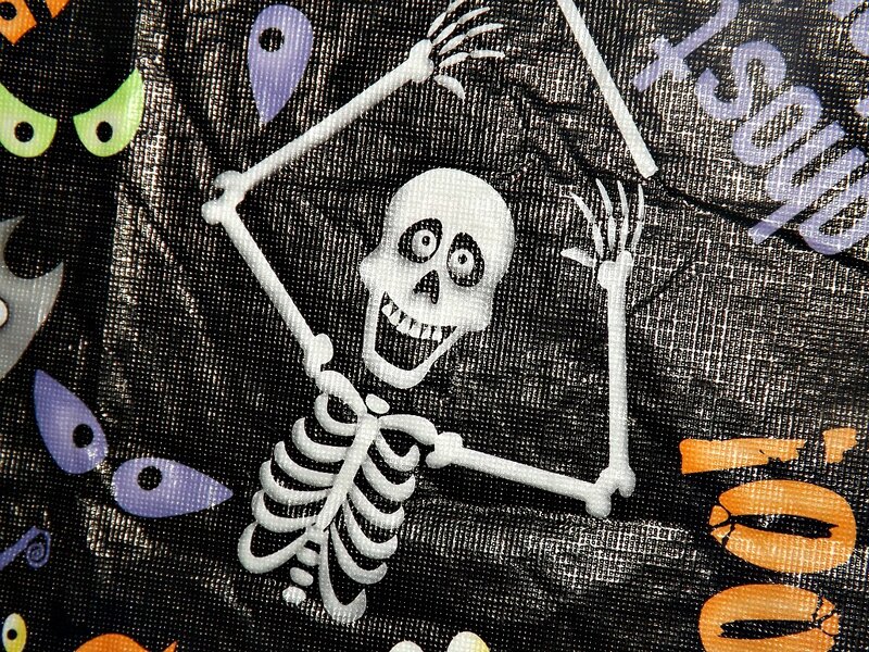 White Skeleton on Black