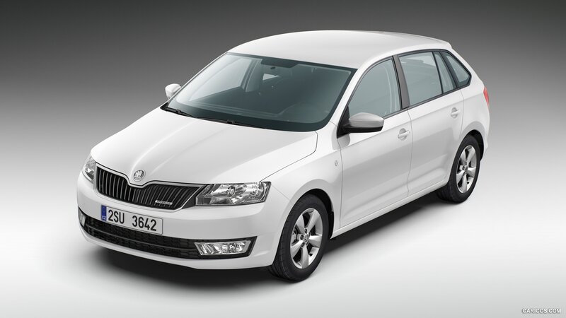 White Skoda Octavia