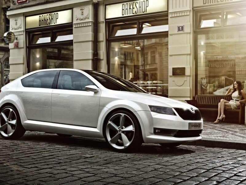 White Skoda Vision D concept car