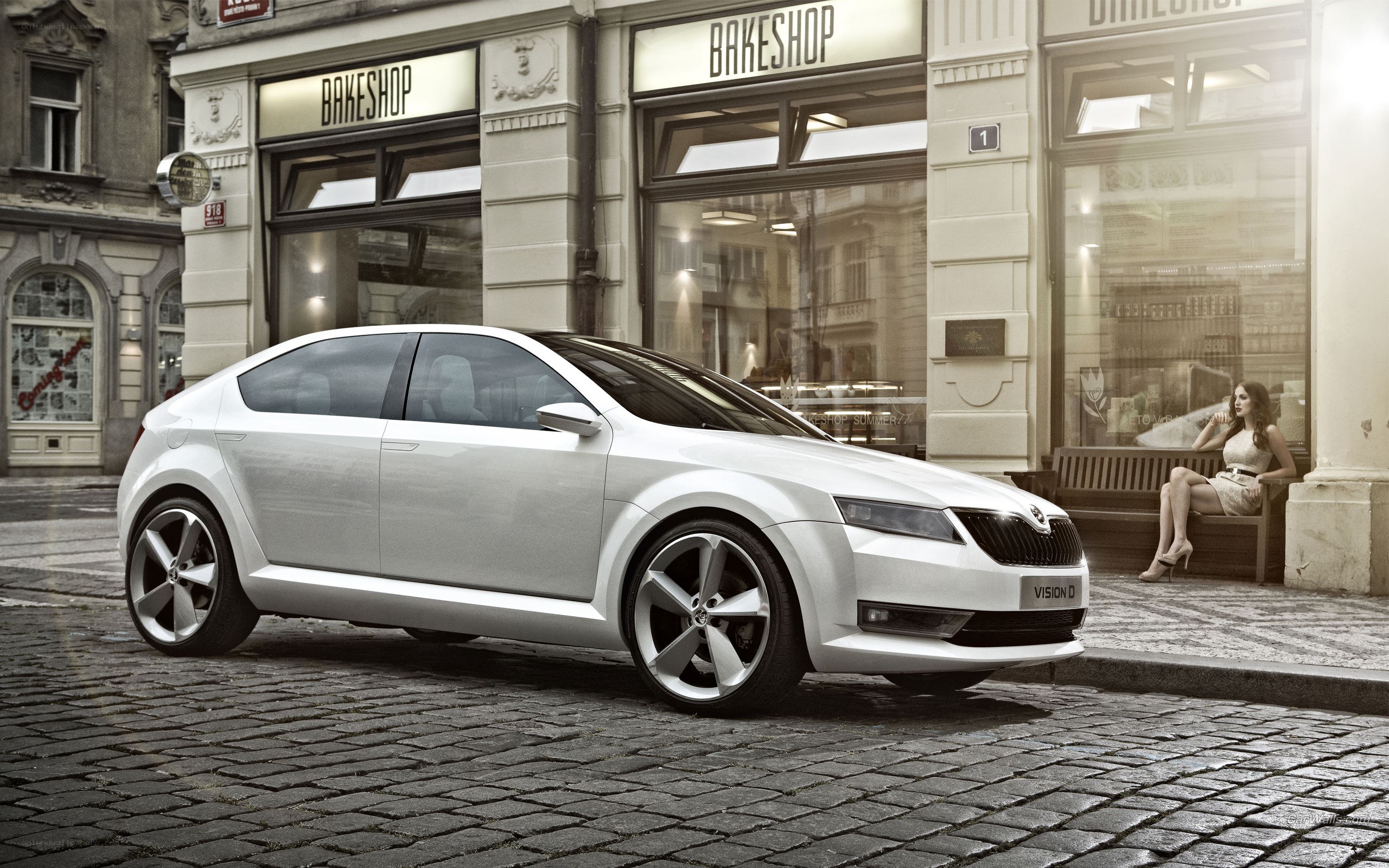 White Skoda Vision D concept car