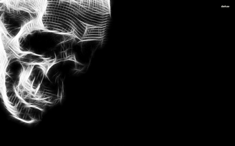 White Skull Outline