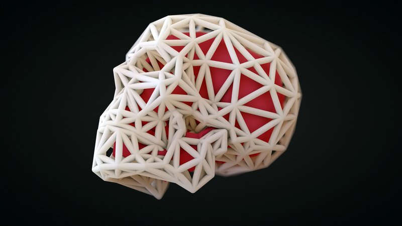 White Skull Structure — Dramatic