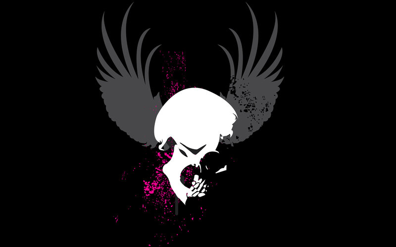 White Skull with Wings
