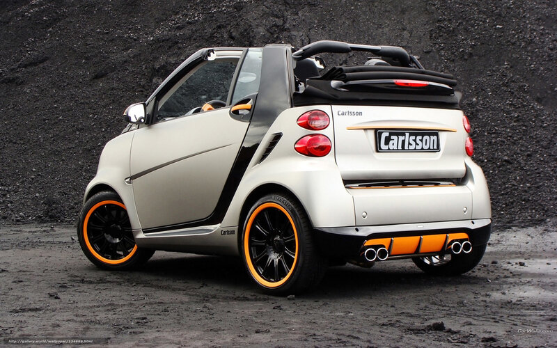 White Smart Car — Silver, Dramatic