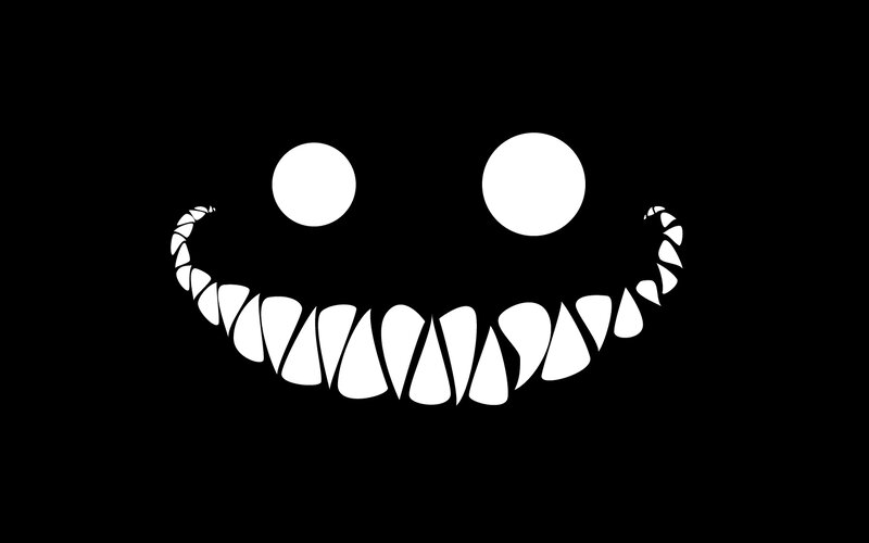 White Smile on Black