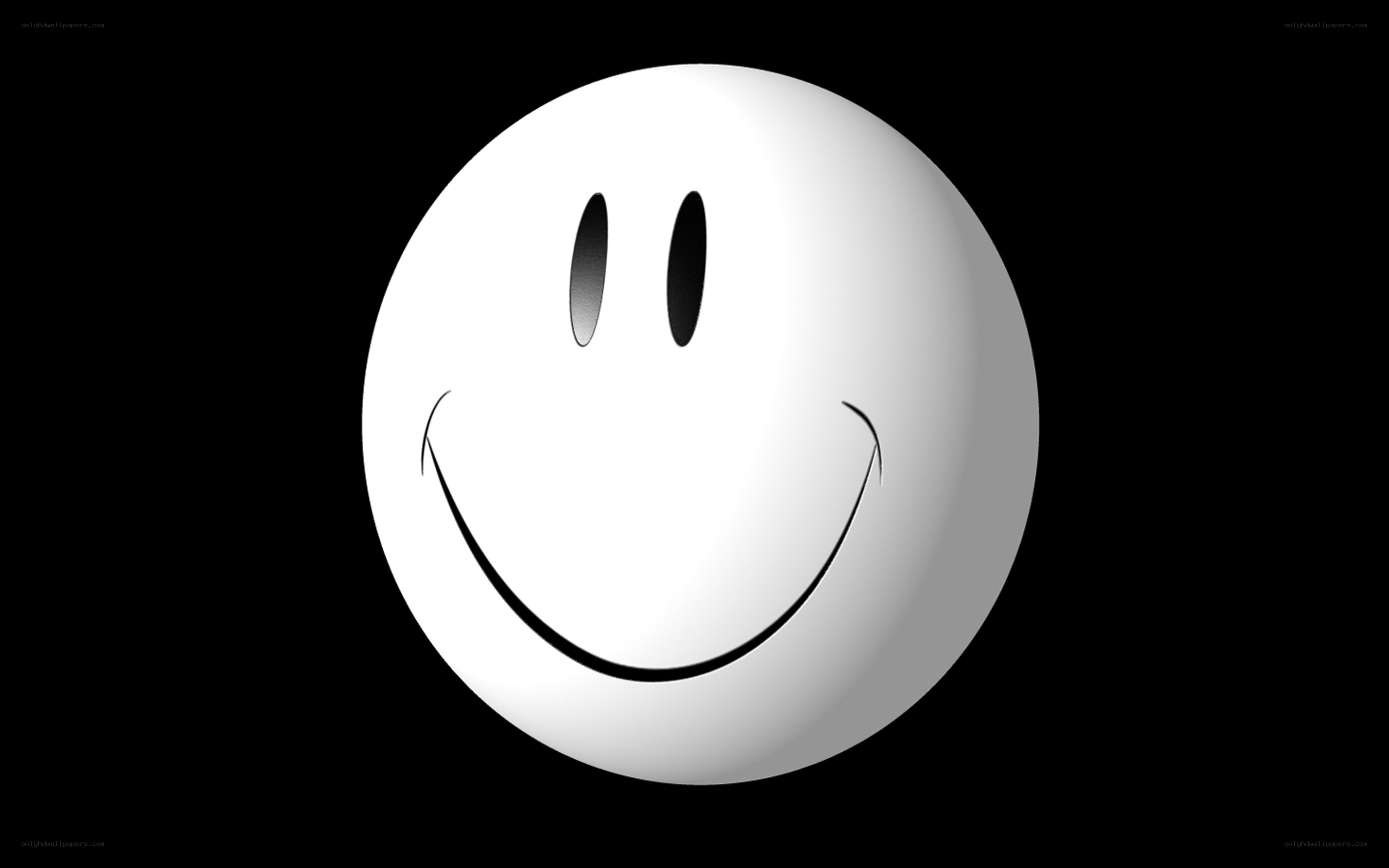 white smiley face on black