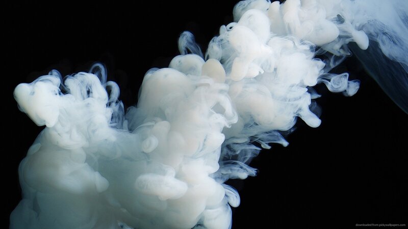 White Smoke in Water — Dramatic