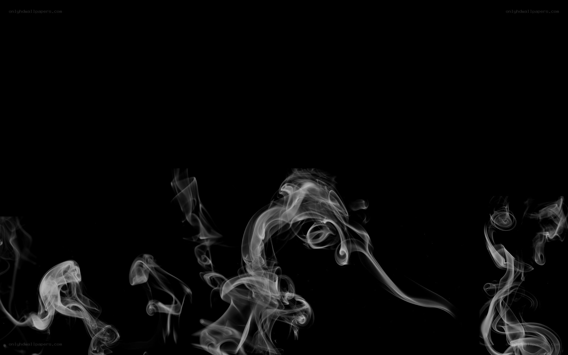 white smoke on black background