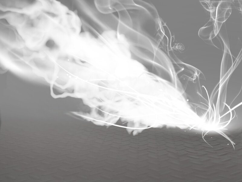 white smoke on gray surface