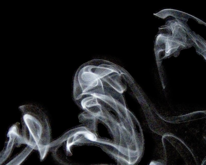 White Smoke Swirls — Black, Ethereal