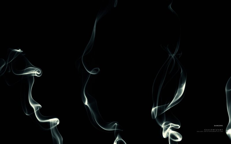 White Smoke Swirls — Black
