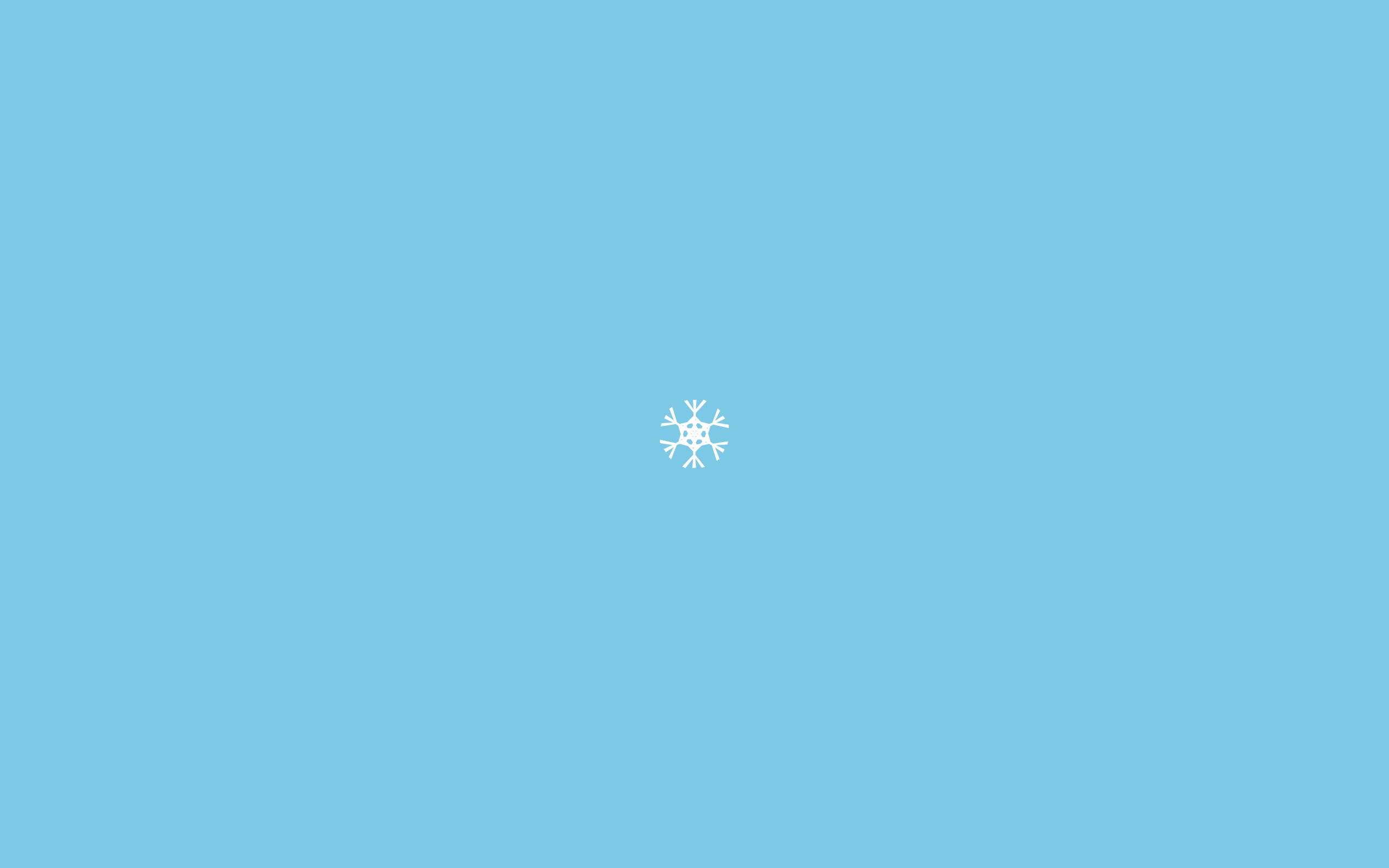 white snowflake on blue