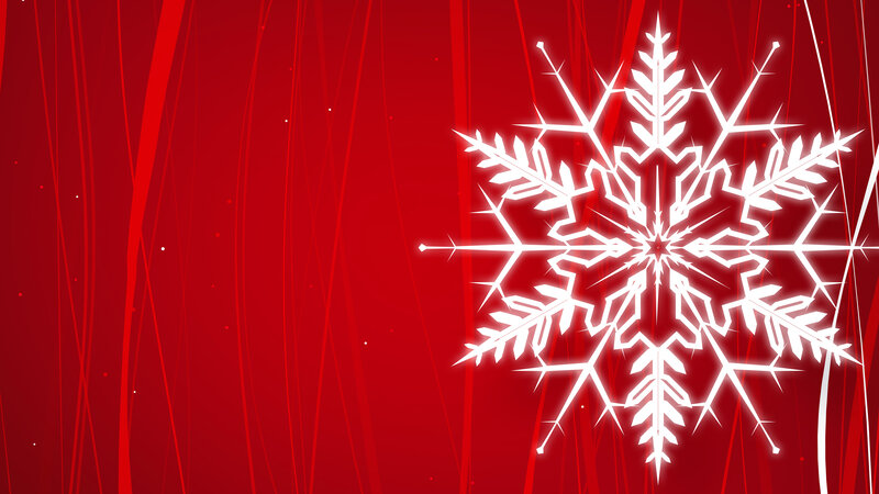 White Snowflake on Red