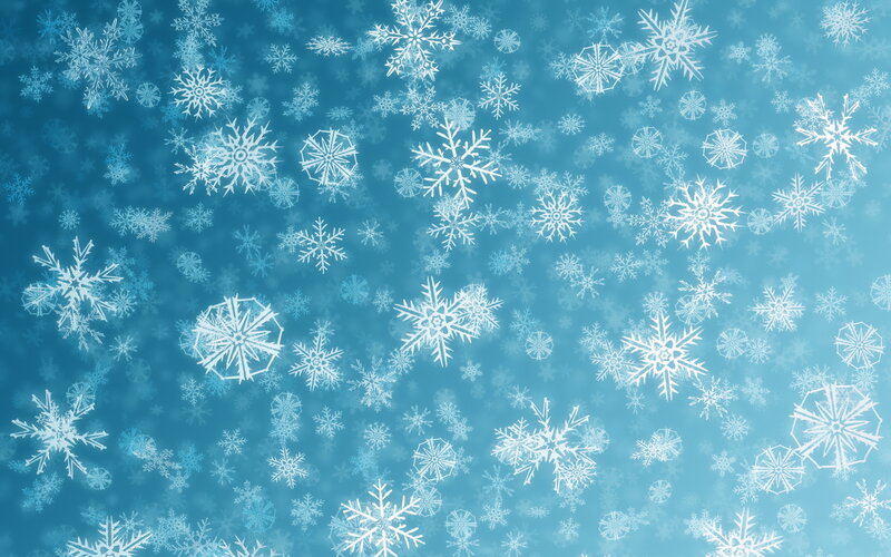 White Snowflakes — Blue