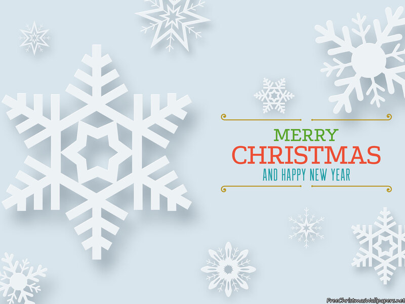 White Snowflakes on Blue — Festive, Winter, Vector Art