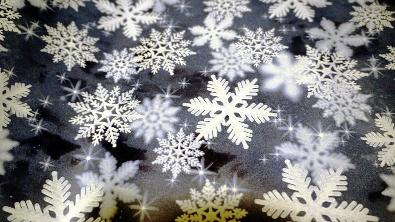 White Snowflakes on Dark Background