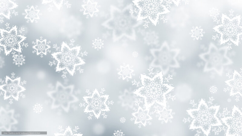 White Snowflakes on Gray — Calm, Winter, Digital Art, Bokeh