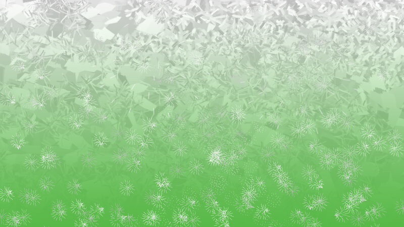 White Snowflakes on Green