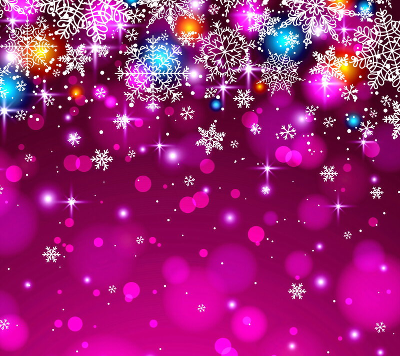 White Snowflakes on Purple