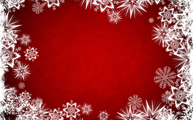 White Snowflakes on Red — Festive, Winter, Illustration