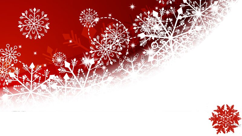 White Snowflakes on Red — Festive, Winter, Vector Art