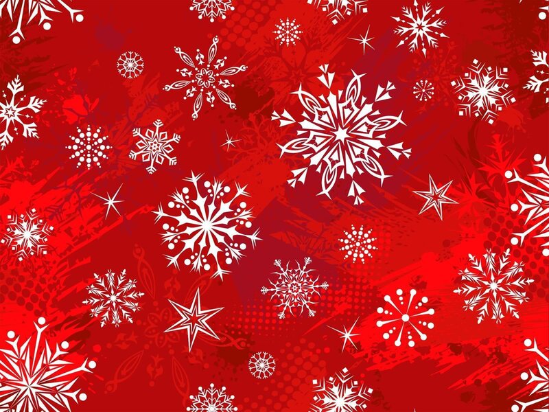White Snowflakes on Red