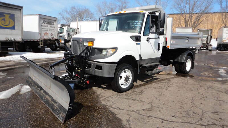 White Snowplow Truck