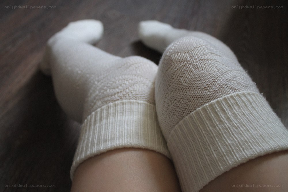 white socks on legs