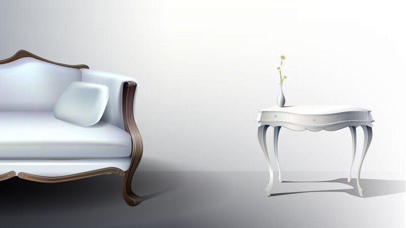 White Sofa and Table