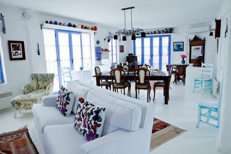 White Sofa in Living Room — Bright