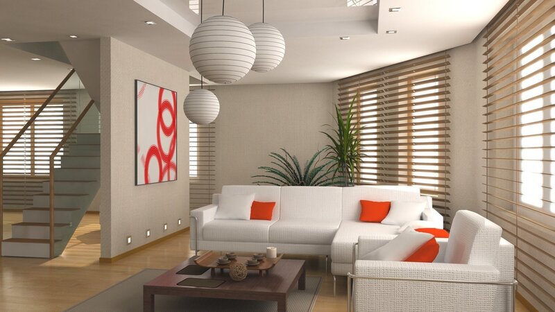 White Sofa in Living Room — Modern