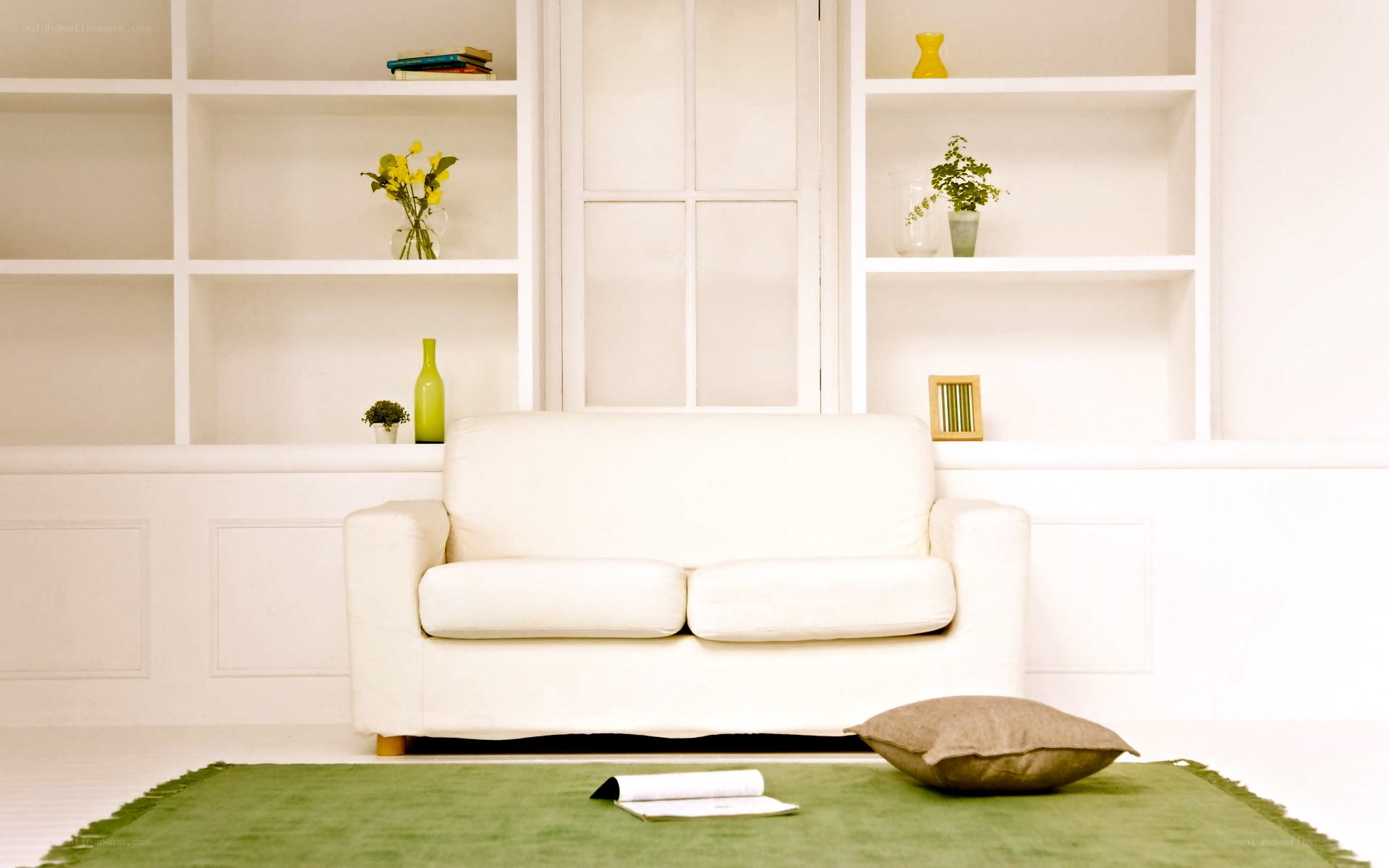 white sofa in living room