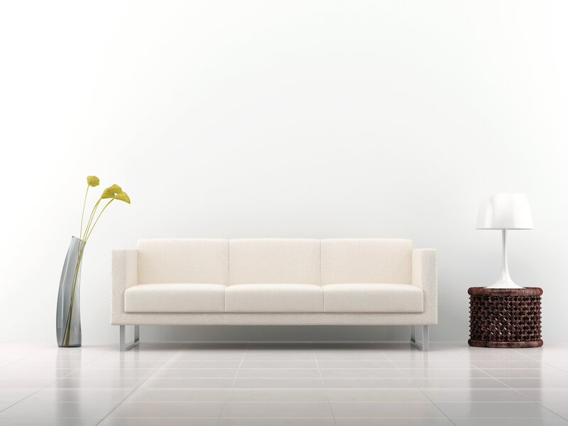 White Sofa in Room — Minimalist
