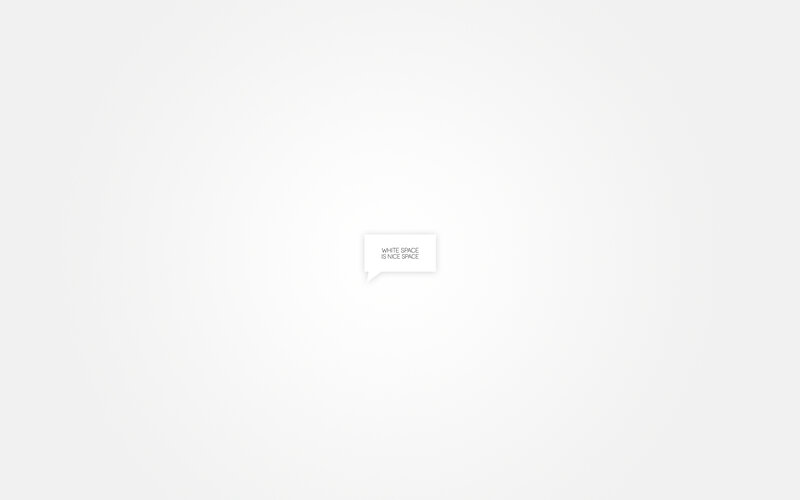 white space is nice space