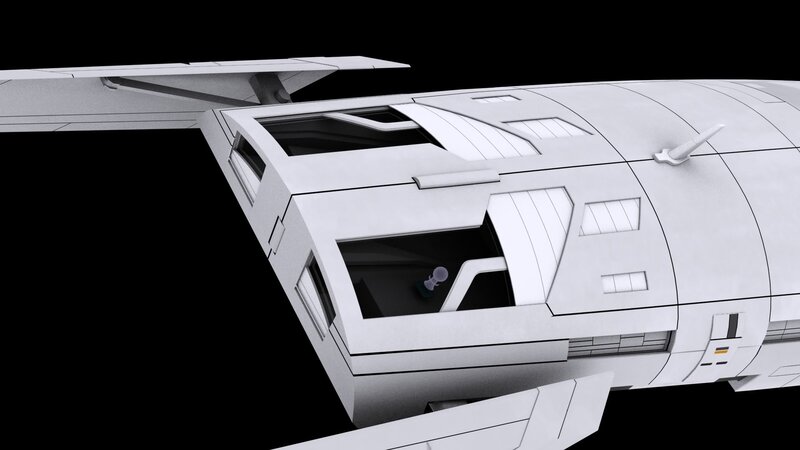 White Spaceship Model — Neutral