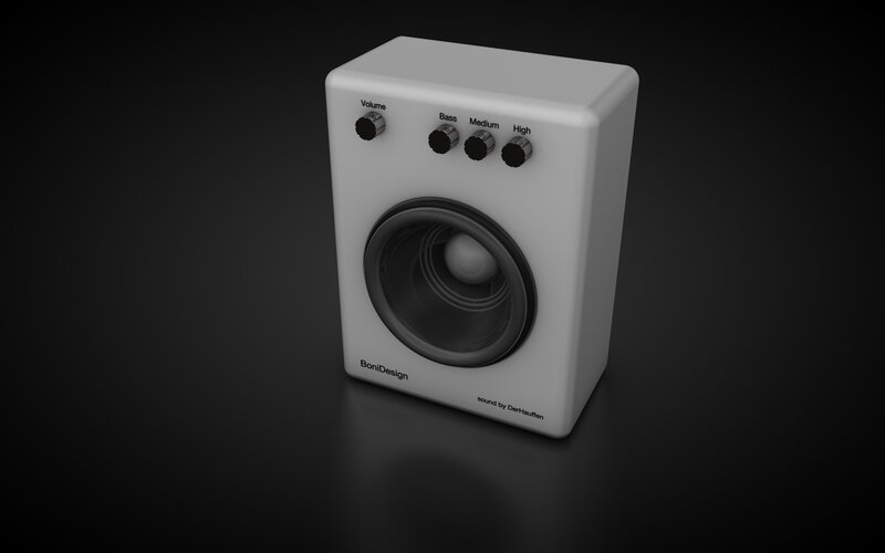 white speaker with controls
