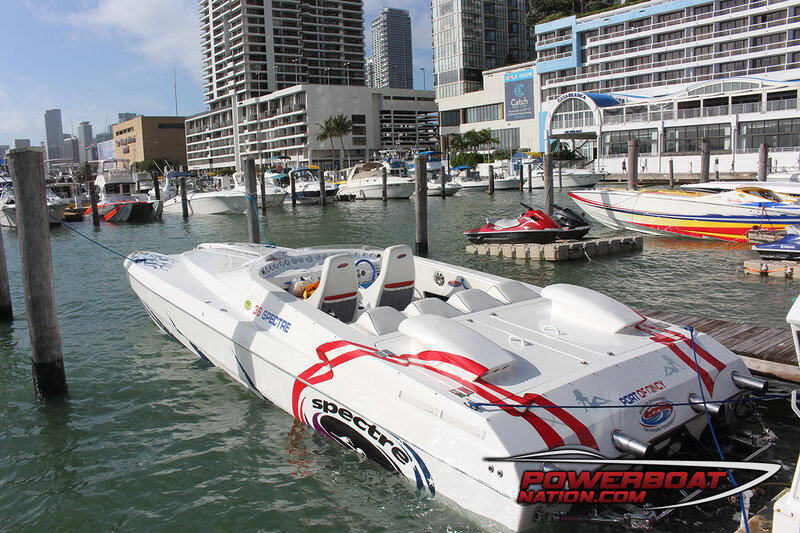 White Speedboat in Marina — Calm