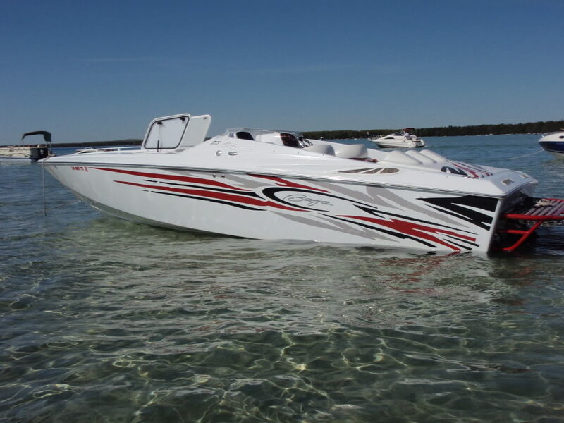 White Speedboat in Water