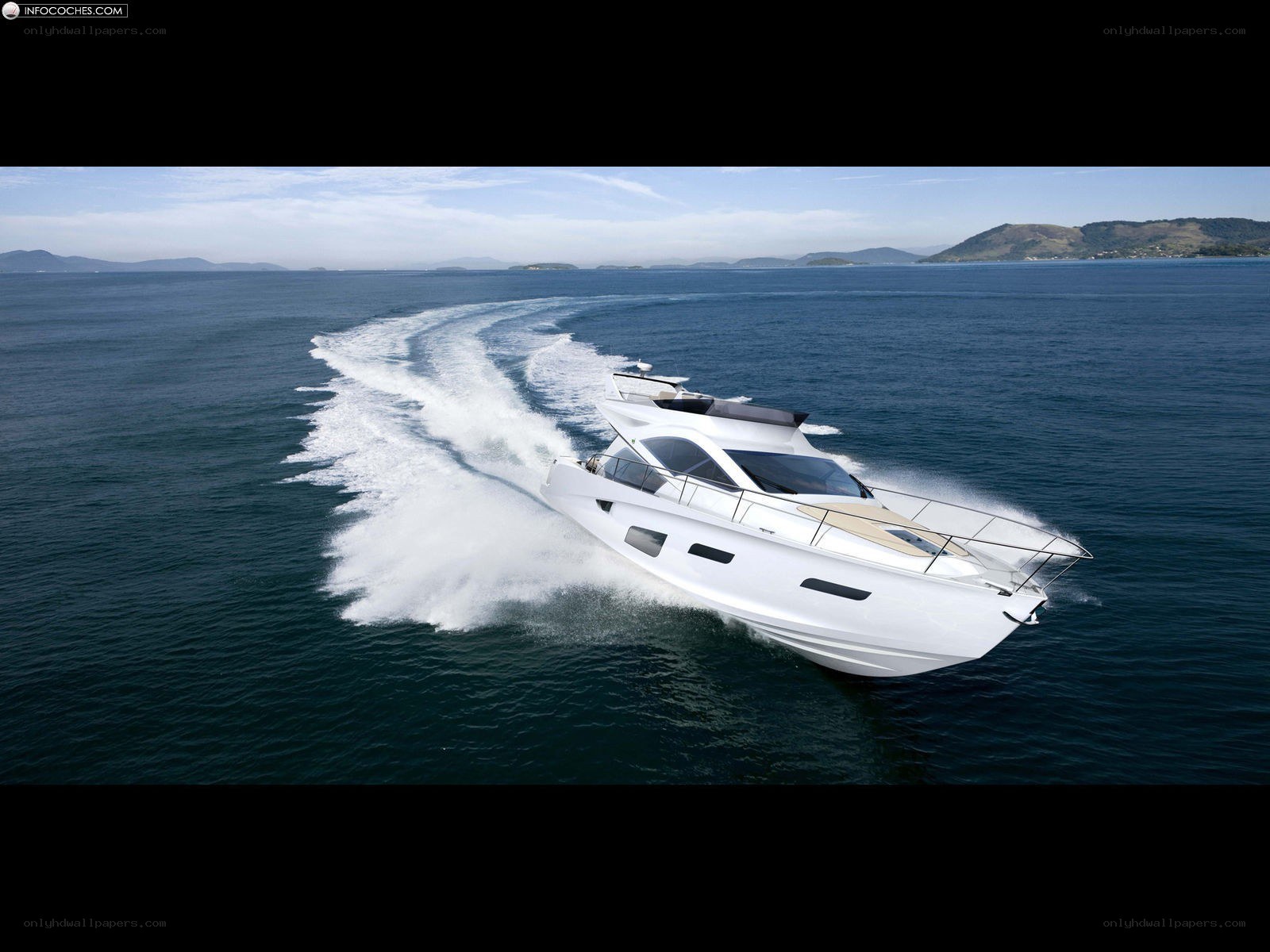 White speedboat on open water