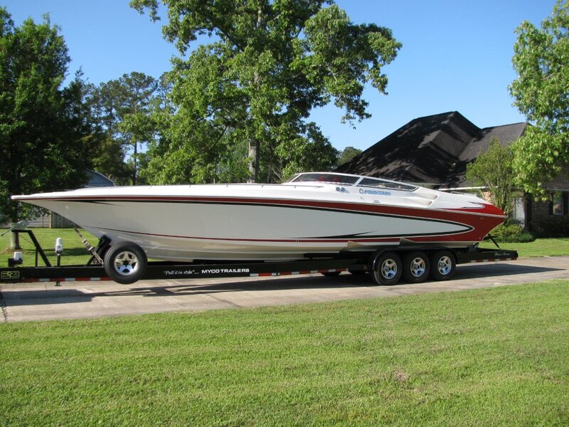 White Speedboat on Trailer