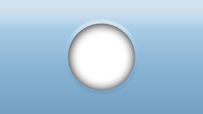white sphere on blue background
