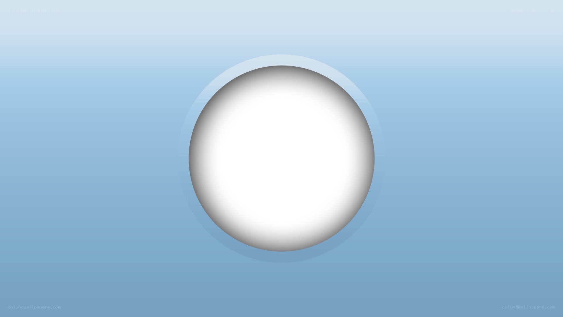 white sphere on blue background