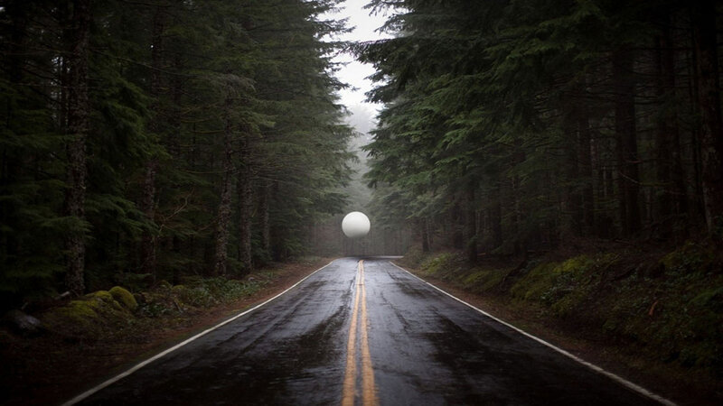 White Sphere on Road