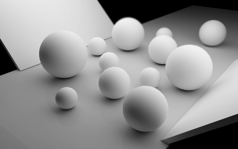 White Spheres on Surface